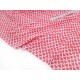 Destock 1.07m tissu jersey coton doux géométrique rouge fond blanc largeur 170cm