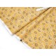 Destock 1.7m tissu coton léger doux fleuri fond moutarde  largeur 150cm 