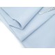 Destock 0.7m tissu bord-côte 2/2 coton jersey cotelé doux bleu pâle largeur 118cm 