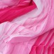 Déstock 2.2m tissu haute couture mousseline à volants doux rose blanc largeur 130cm 