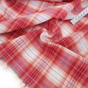 Destock 1.58m tissu coton tartan écossais fin doux carreaux tissé largeur 147cm 