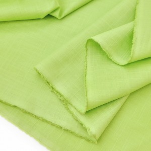 Déstock 2m tissu japonais lin soyeux vert anis largeur 110cm 