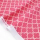 Déstock 1.9m tissu américain toile coton souple géométrique rose largeur 110cm