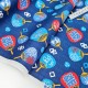 Destock 2.5m tissu japonais coton dobby motif traditionnel fond bleu largeur 115cm