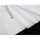 Destock 1.7m tissu jersey 100% lin fin lisse dense blanc largeur 132cm