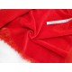 Destock 1.40m tissu lycra velours côtelé épais extra-doux rouge vif largeur 158cm