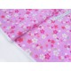 Destock 0.5m tissu japonais coton dobby fleur de cerisier fond rose largeur 116cm
