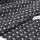 Destock 0.4m tissu japonais coton dobby étoile asanoha noir beige largeur 116cm