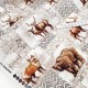 Destock 0.99m tissu américain coton patchwork les animaux largeur 115cm