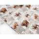 Destock 0.99m tissu américain coton patchwork les animaux largeur 115cm