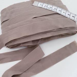 Destock 16m ruban élastique biais américain spécial lingerie chocolat au lait  largeur 2.1cm