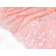 Destock 2.3m tissu dentelle de calais brodé festonné haute couture rose largeur 100cm 