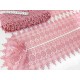 Destock 14m dentelle guipure satinée fluide haute couture rose largeur 11cm