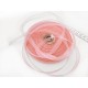 Déstock rouleau 45m ruban organza extra fin rose largeur 9 mm