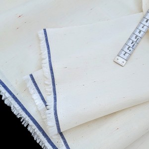 Destock 1.45m tissu coton doux moucheté écru largeur 146cm 