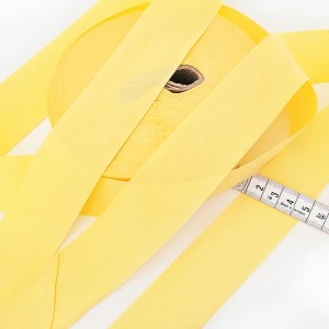 Déstock 48m biais plat coton à plier jaune largeur 3.6cm 