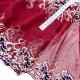 Destock lot 5.15m dentelle broderie tulle brodé douce fluide mauve largeur 24.5cm