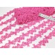 Destock 15.5m dentelle guipure fine fluide haute couture rose largeur 2.7cm