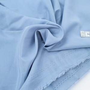 Destock 2.5m tissu cupro polyester soyeux fluide bleu orageux largeur 153cm