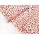 Destock 1.9m tissu japonais batiste coton soyeux fleuri fond rose  largeur 112cm