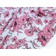 Destock 2.2m tissu satin de duchesse polyester imitation soie imprimé fleuri largeur 130