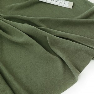 Destock coupon tissu jersey cupro extra soyeux fluide olive 80x96cm