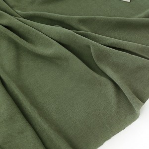 Destock coupon tissu jersey cupro extra soyeux fluide olive 53x95cm
