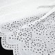 Destock 1.28m tissu broderie anglaise polyester festonné blanc largeur 140cm 