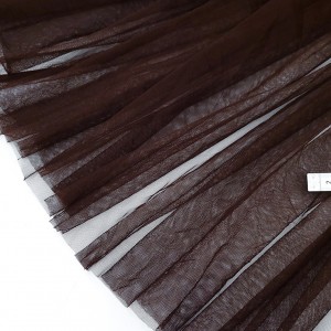 Destock 2.7m tissu tulle fin souple chocolat largeur 170cm