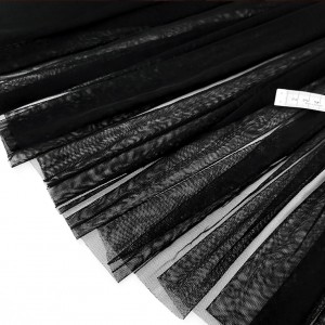 Destock 3.4m tissu tulle fin souple lourd fluide noir largeur 170cm