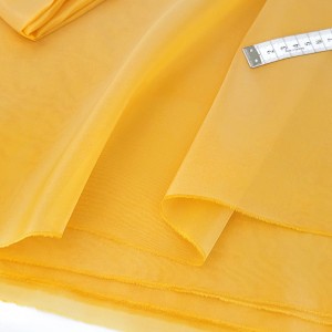 Destock 1.8m tissu batiste de soie satiné soyeux extra doux jaune largeur 110cm