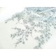 Destock 0.36m tissu broderie haute couture dentelle tulle brodé sequin motif fleuri largeur 140cm
