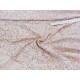 Destock coupon tissu lycra résille fine brodé de petits sequins beige rosé taille 117*85*140cm