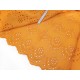 Destock 1.75m tissu broderie anglaise coton festonné orange largeur 137cm 