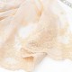 Destock 6.7m dentelle tulle brodé broderie coton doux vanille largeur 24cm