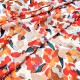 Destock 2.2m tissu satin polyester imitation soie extra doux fluide imprimé fleuri largeur 153cm