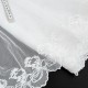 Destock 5.6m dentelle broderie tulle brodé en coton douce blanche largeur 38cm