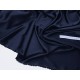 Destock 2.9m tissu satin polyester imitation soie extra doux fluide bleu nuit largeur 155cm