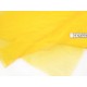 Destock 1m tissu mousseline satiné polyester imitation soie extra doux jaune largeur 167cm
