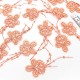 Destock 20 appliques dentelle guipure fine satiné haute couture rose caramel taille 2.8*11cm