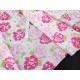 Destock 0.45m tissu japonais coton fin fleuri rose largeur 108cm