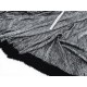 Destock 1m tissu lurex plissé extra doux fluide noir argenté largeur 155cm