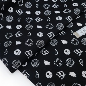 Destock 1.5m tissu japonais poeline coton soyeux motif doraemon largeur 114cm