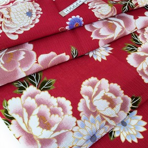 Destock lot 1.1m tissu japonais coton fin fleuri 3 thèmes largeur 123cm