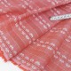 Destock 1.5m tissu jacquard coton doux motif fleuri rose largeur 150cm