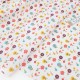 Destock 1.55m tissu batiste coton soyeux motif fleuri largeur 150cm