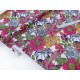 Destock 1.6m tissu popeline polyester motif fleuri largeur 150cm