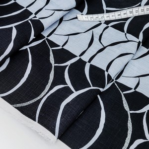 Destock 1.5m tissu japonais coton raide motif vague largeur 133cm