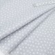 Destock 2m tissu percale coton doux gris motif pois blanc largeur 160cm