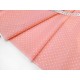 Destock 2m tissu japonais sevenberry batiste coton soyeux rose pêche pois blanc largeur 113cm
